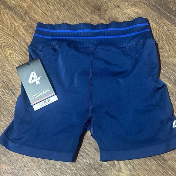 NWT FourLaps Womens Midnight Blue Aero Seamless Athletic Shorts Size XS-Small - Picture 5 of 8